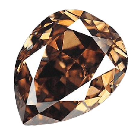 diamant brun pear cut